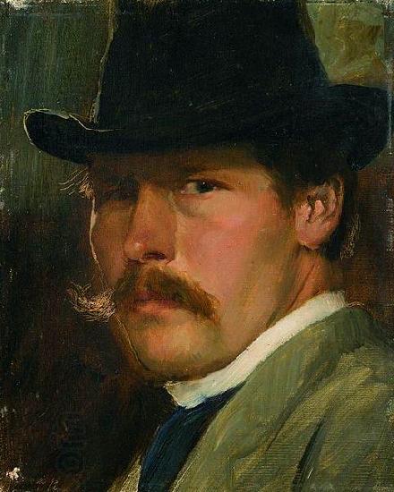 Paul Raud Self-Portrait with a Hat China oil painting art